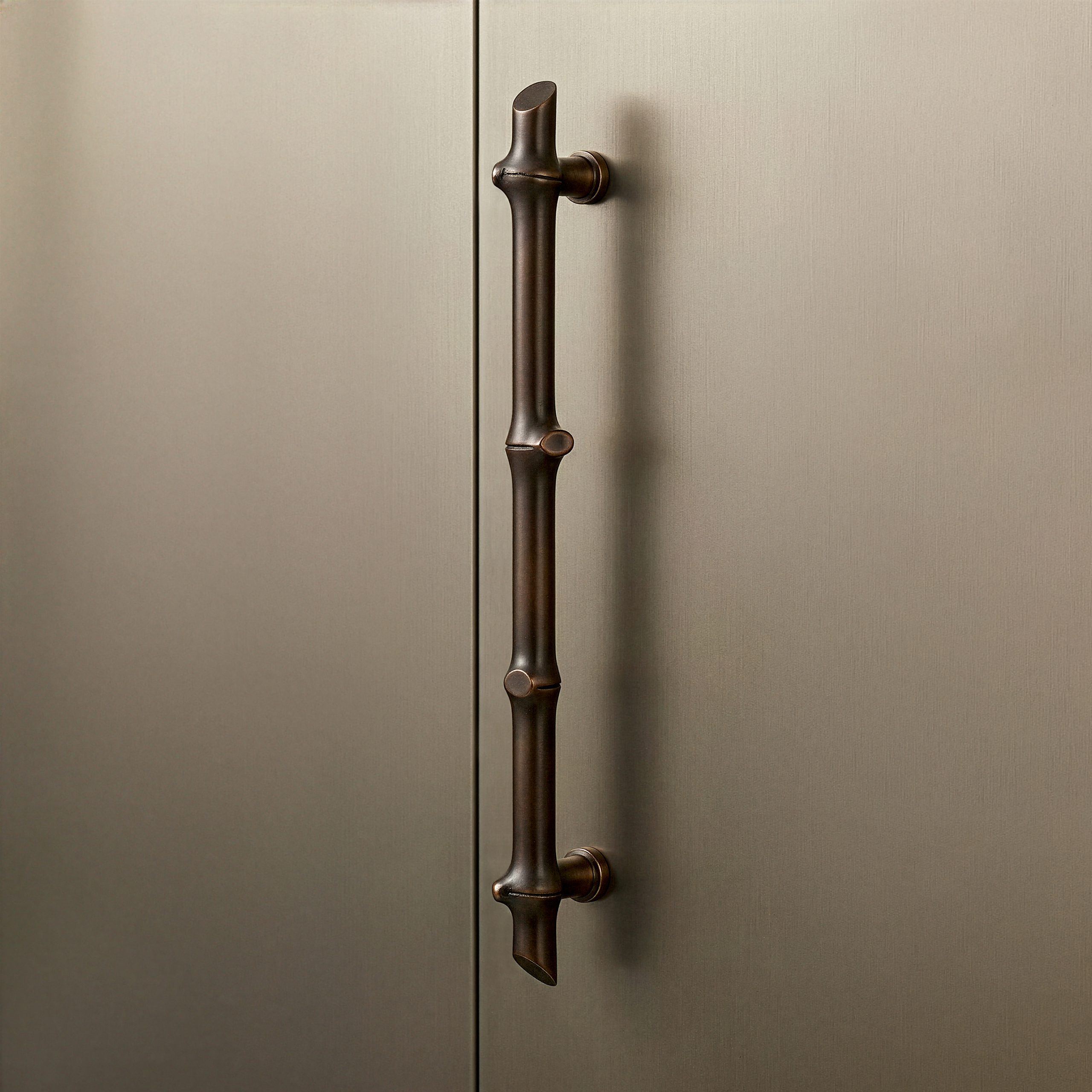 Bamboo Cabinet Pull Handle by Tattva Art Hardware - Mukul Goyal Bamboo Shaped Stylish Premium Cabinet Handles from Tattva Art Hardware by Mukul Goyal